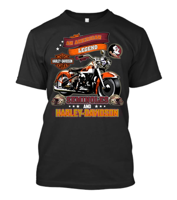 An American Legend Seminoles And Harley Davidson Motor Cycles T-Shirt