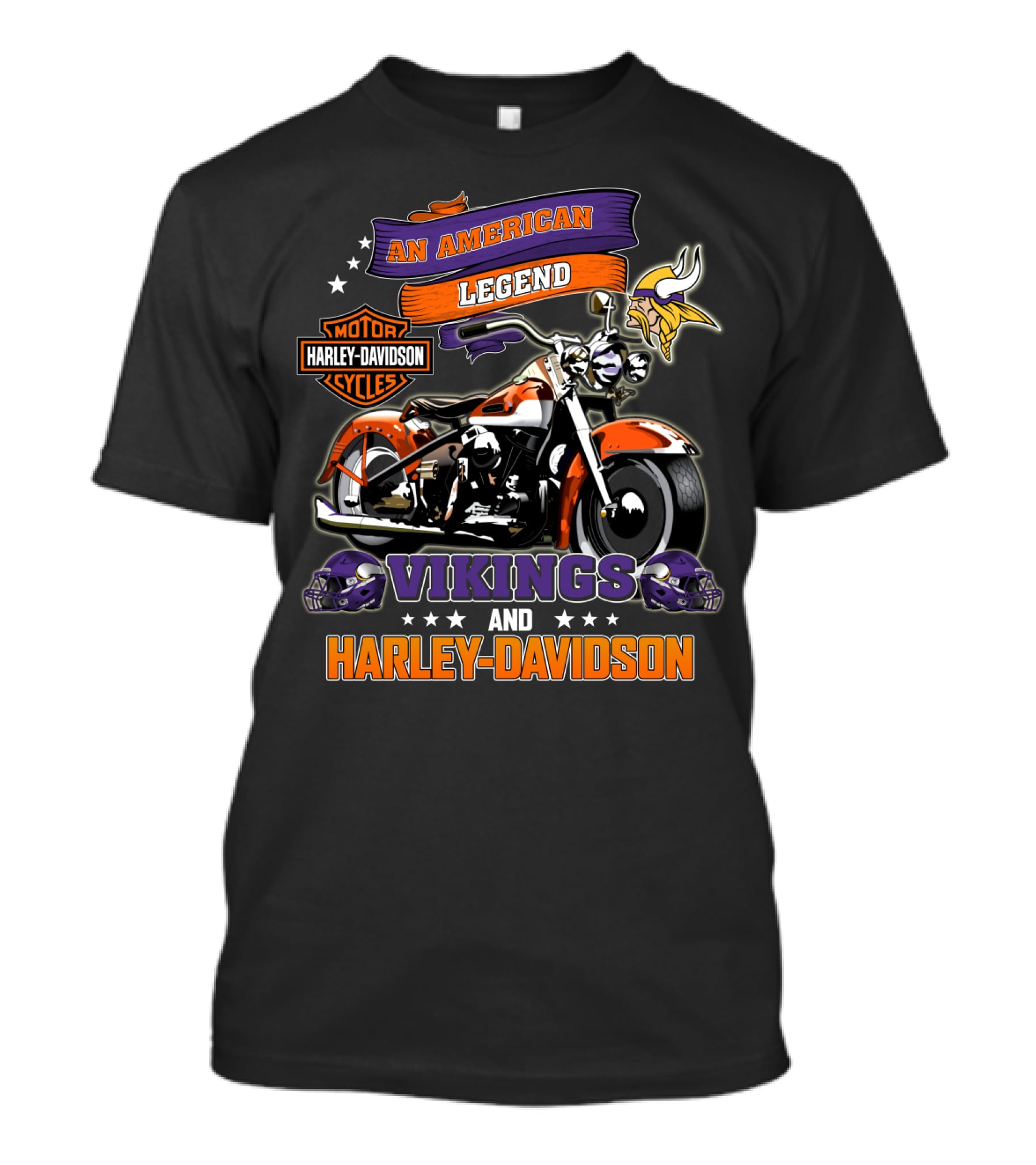 Minnesota Vikings Harley Davidson An American Legend T-Shirt