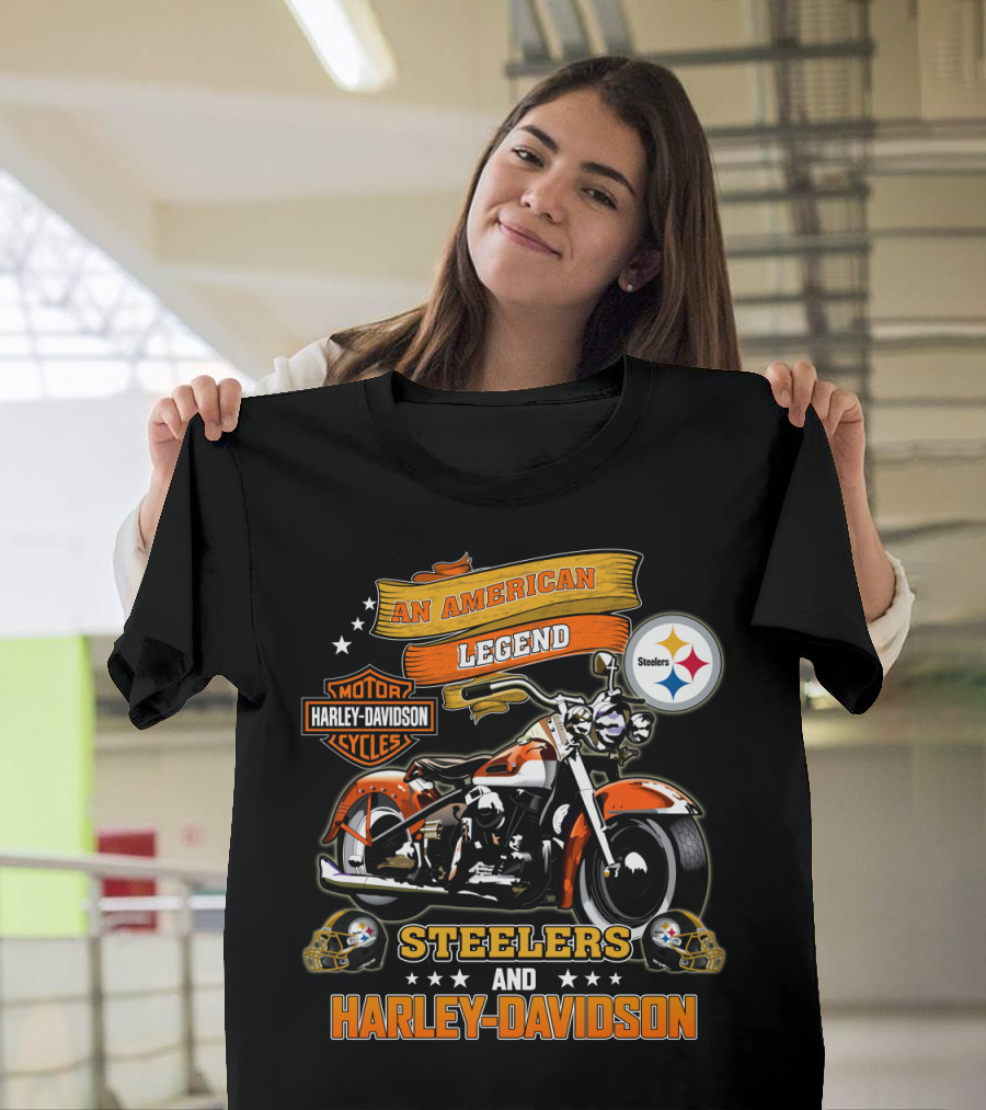 Pittsburgh Steelers And Harley Davidson An American Legend T-Shirt