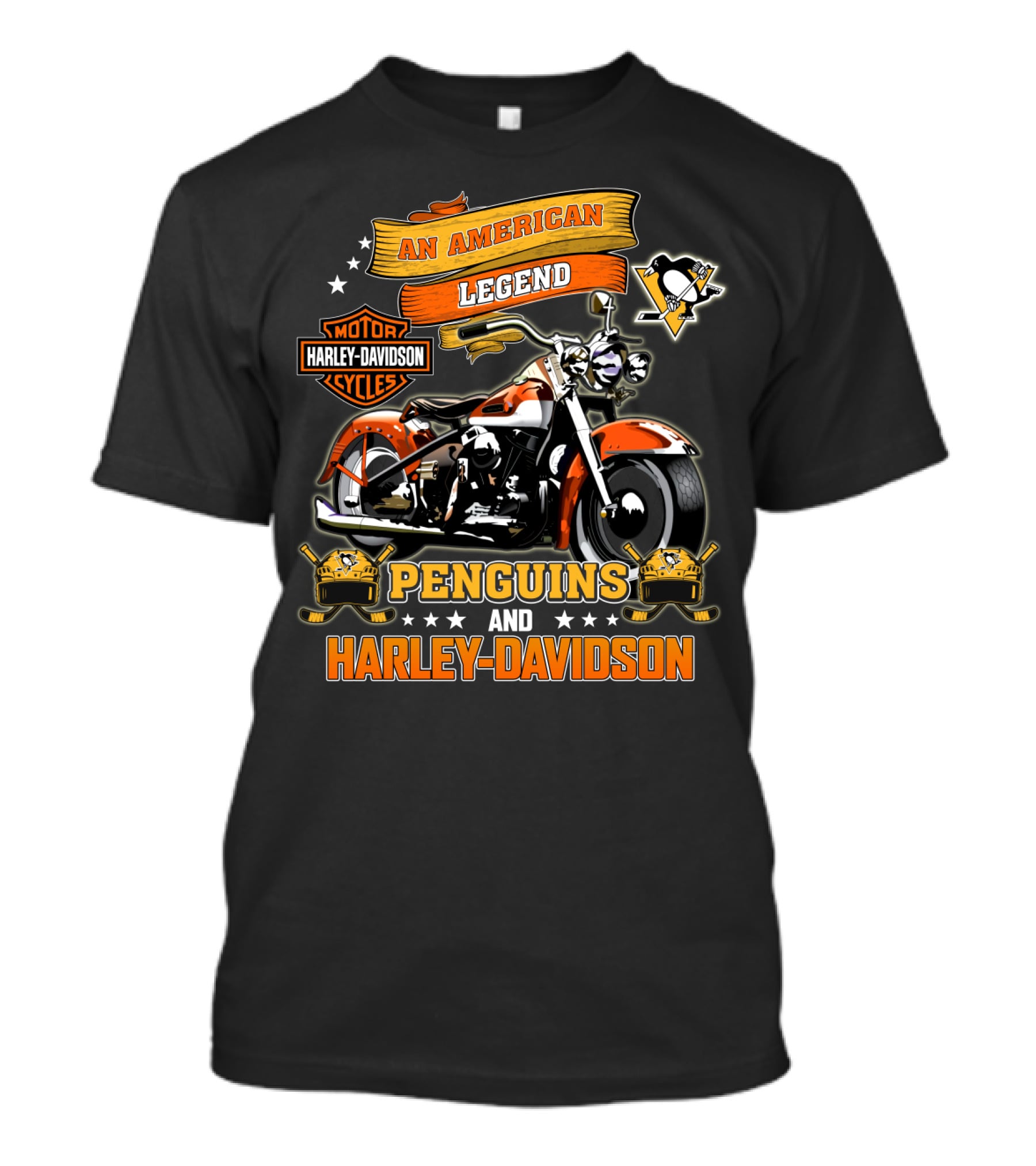 Pittsburgh Penguins An American Legend Harley Davidson Nhl T-Shirt