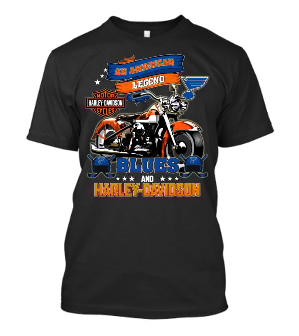 Blues Harley Davidson An American Legend Nhl T-Shirt