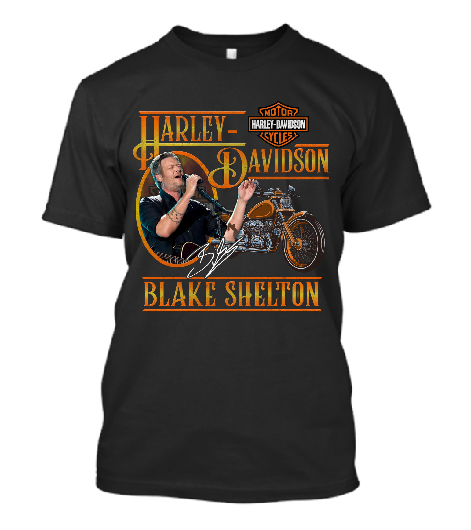 Harley Davidson Blake Shelton Motorcycle Music Collaboration T-Shirt