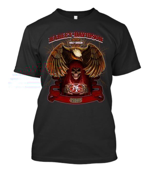 Harley Davidson Motorcycles San Francisco 49ers Nfl T-Shirt