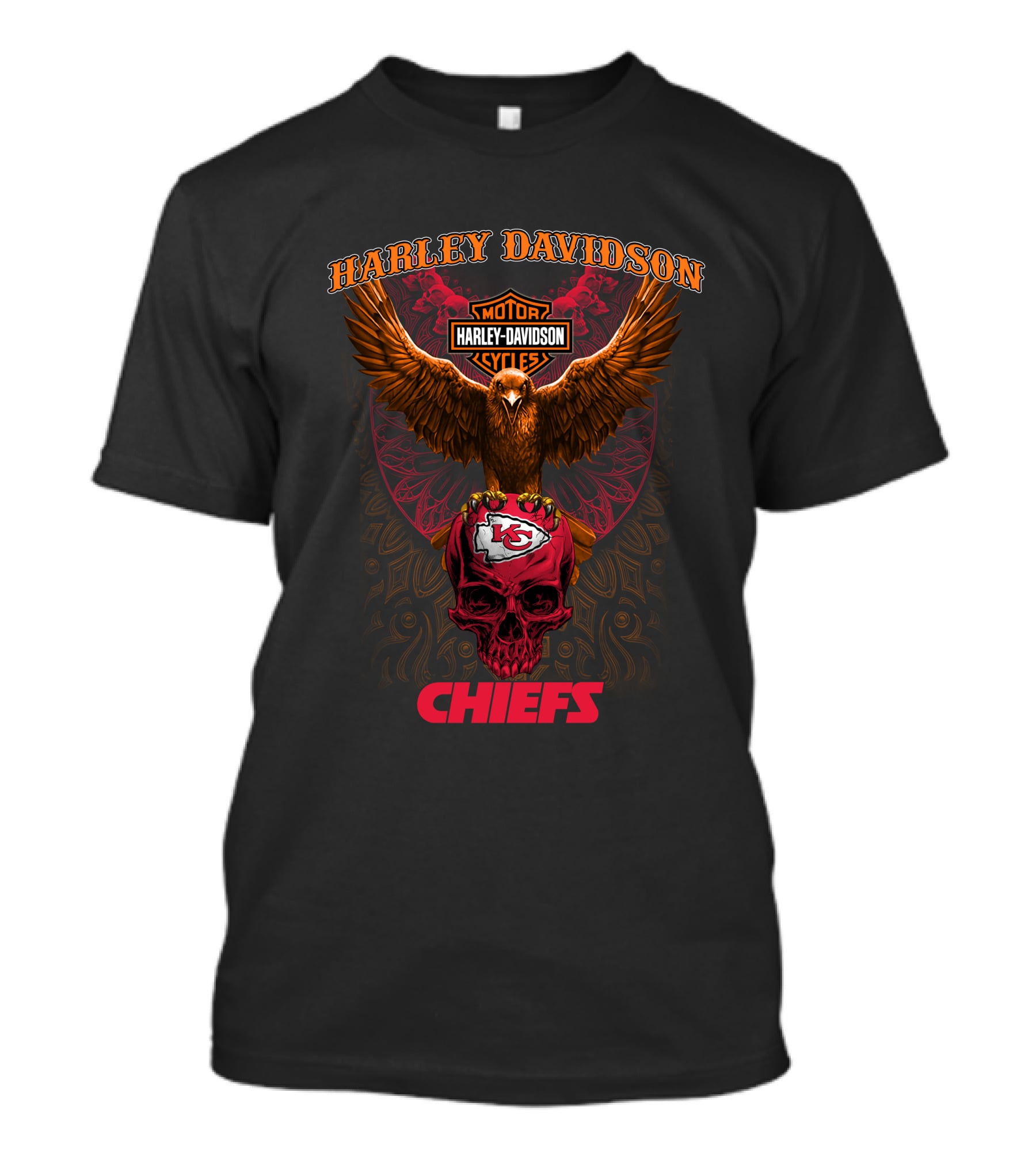 Harley Davidson Motor Cycles Kansas City Chiefs Nfl T-Shirt