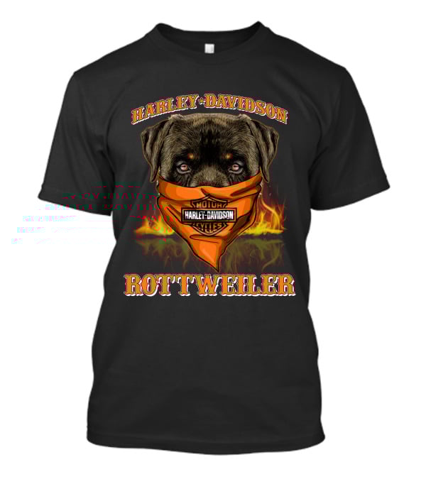 Harley Davidson Motor Cycles Rottweiler T-Shirt