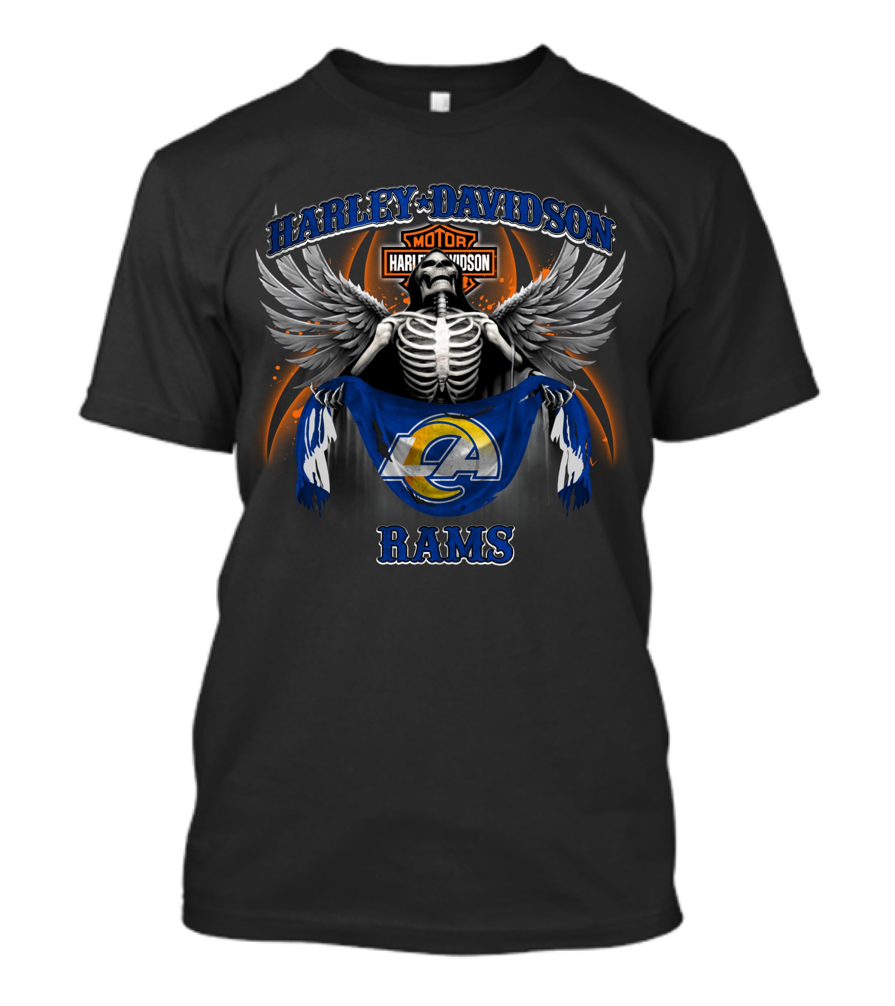 Harley Davidson Motor Los Angeles Rams T-Shirt