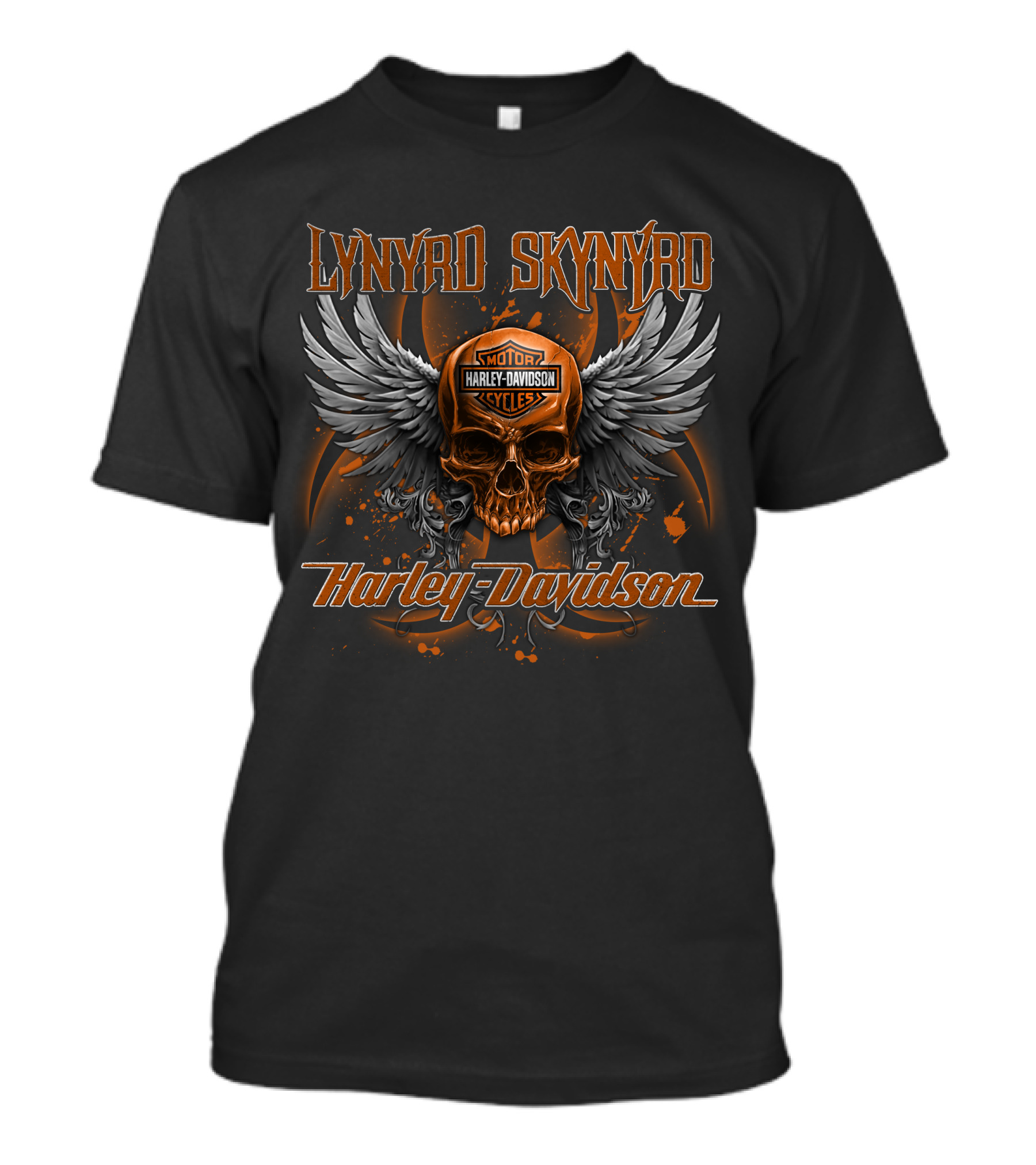 Lynyrd Skynyrd Harley Davidson Motorcycles Skull Wings T-Shirt