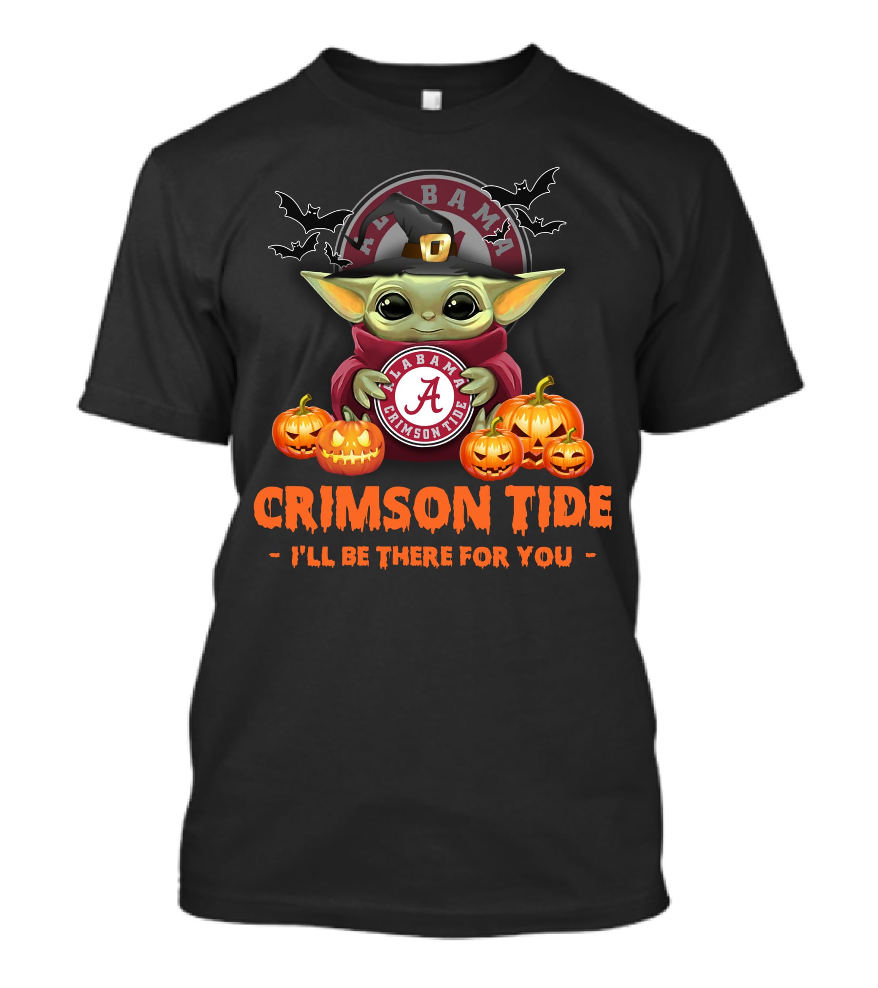 NCAA Alabama Crimson Tide Baby Yoda I'll Be There For You T-Shirt