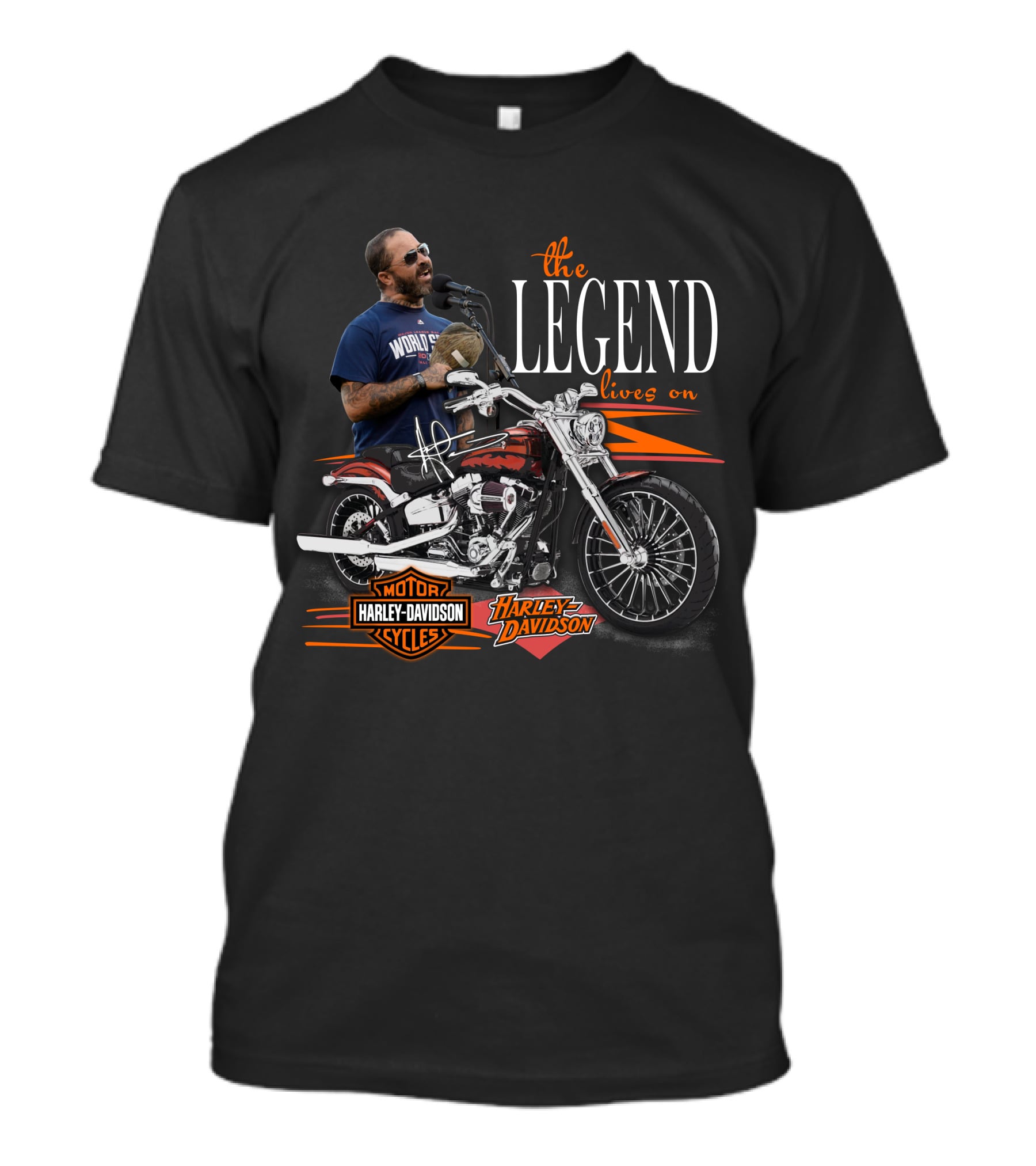 The Legend Lives On Harley Davidson Aaron Lewis World Tour T-Shirt