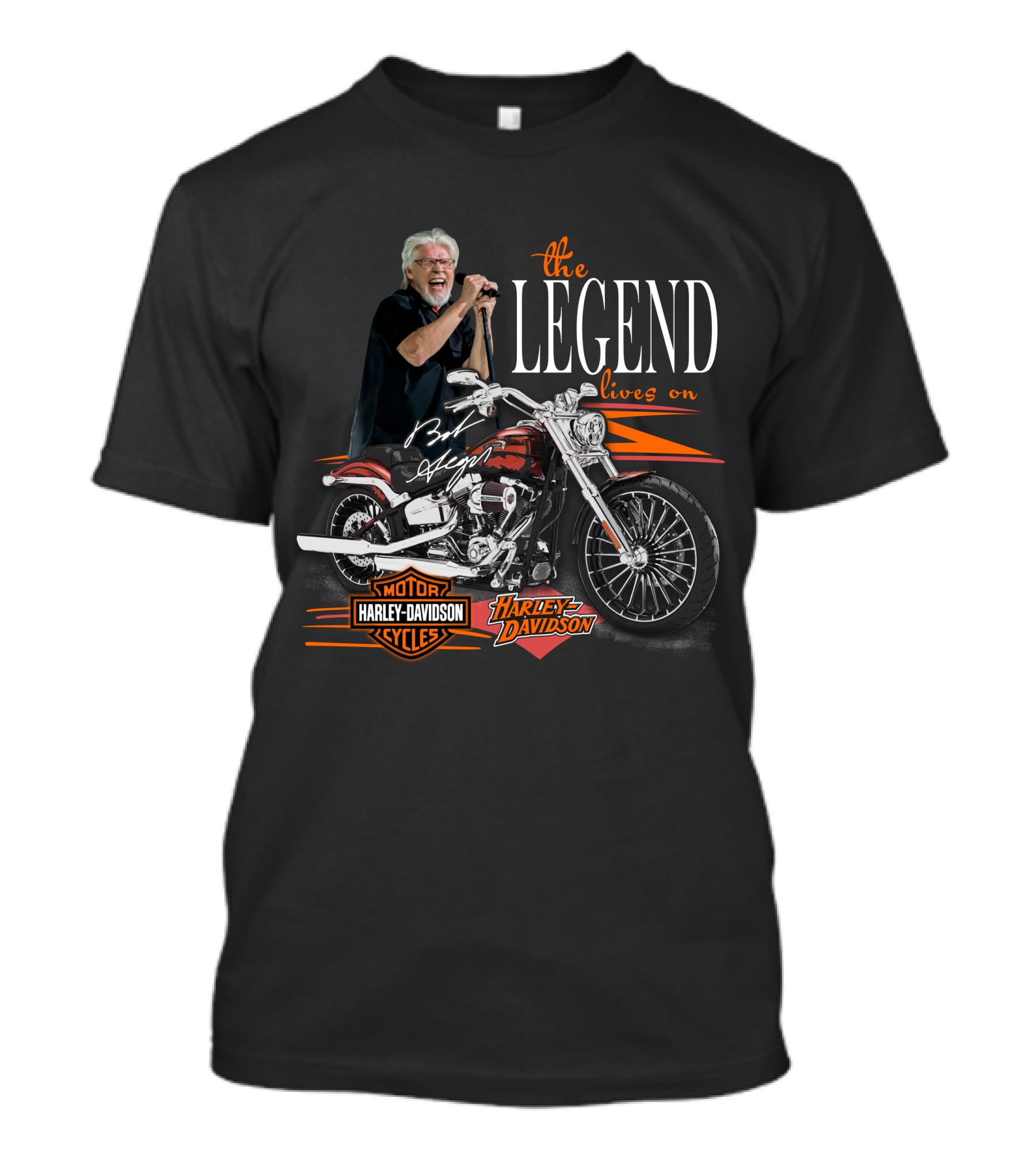 The Legend Lives On Bob Seger Harley Davidson Motorcycle T-Shirt