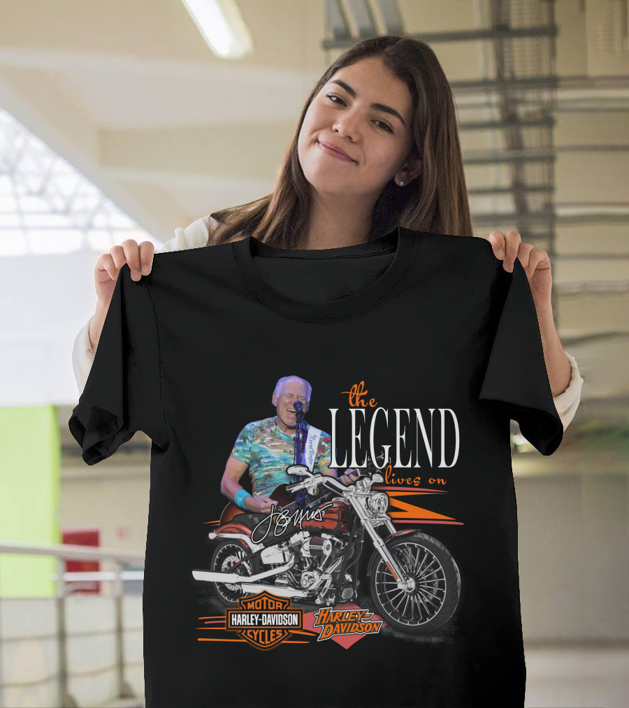 The Legend Lives On Jimmy Buffett Harley Davidson T-Shirt