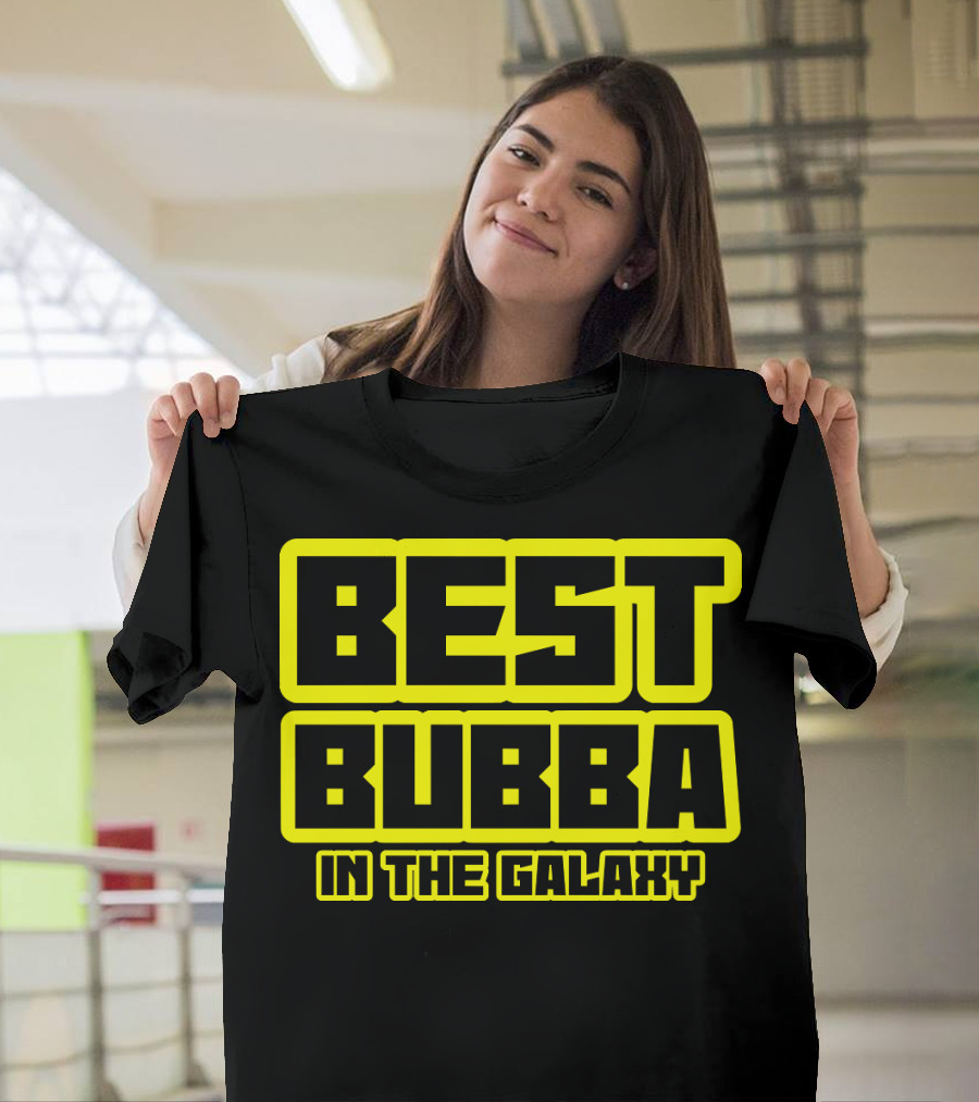 Best Bubba in the Galaxy Star Wars Style Lettering T-Shirt