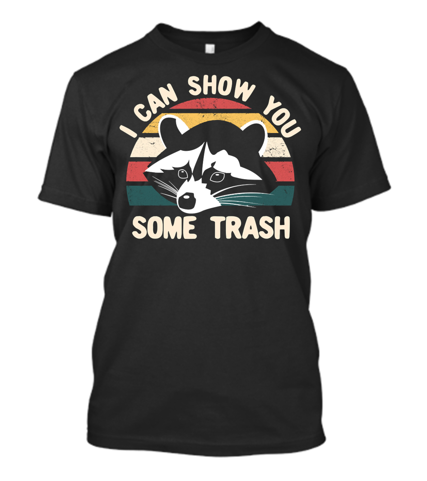 I Can Show You Some Trash Raccoon Vintage Stripes T-Shirt