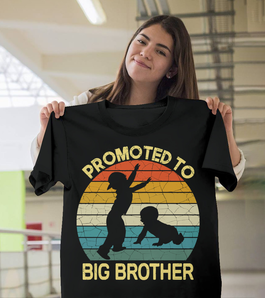 PROMOTED TO BIG BROTHER VINTAGE RETRO SIBLINGS T-Shirt