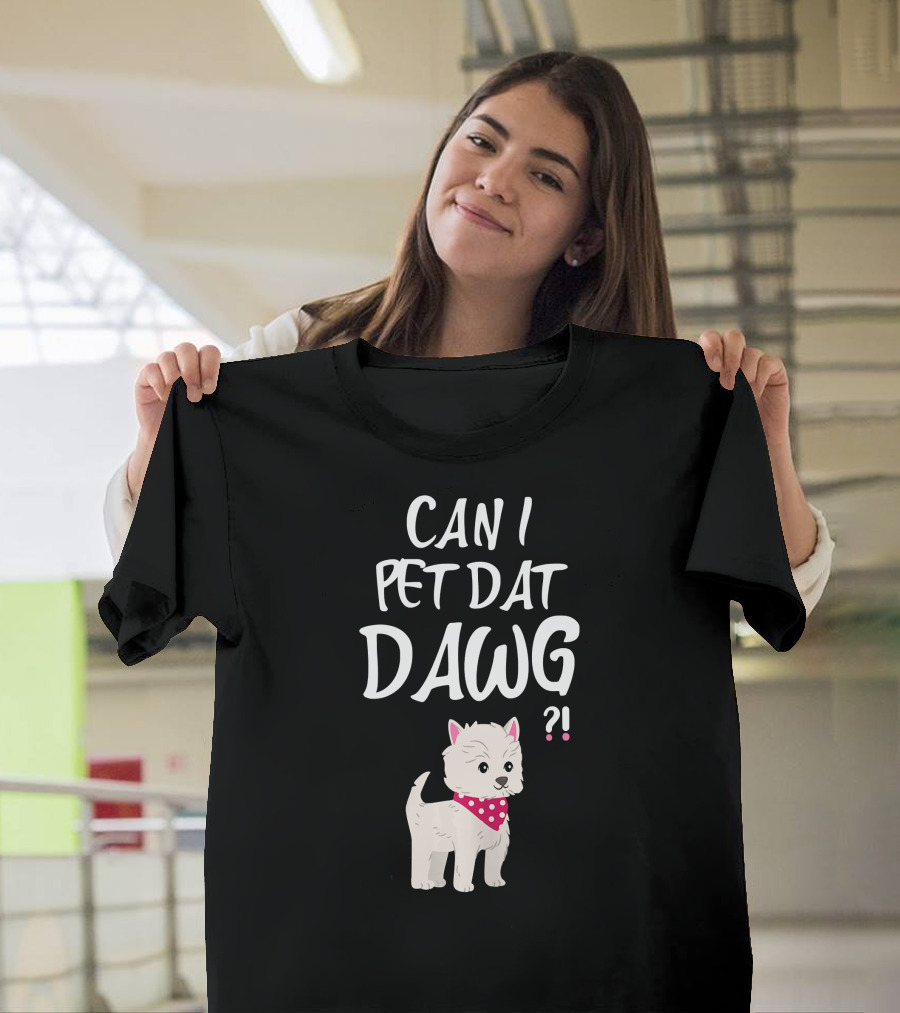 Can I Pet Dat Dawg Cute Vintage Dog Paw T-Shirt