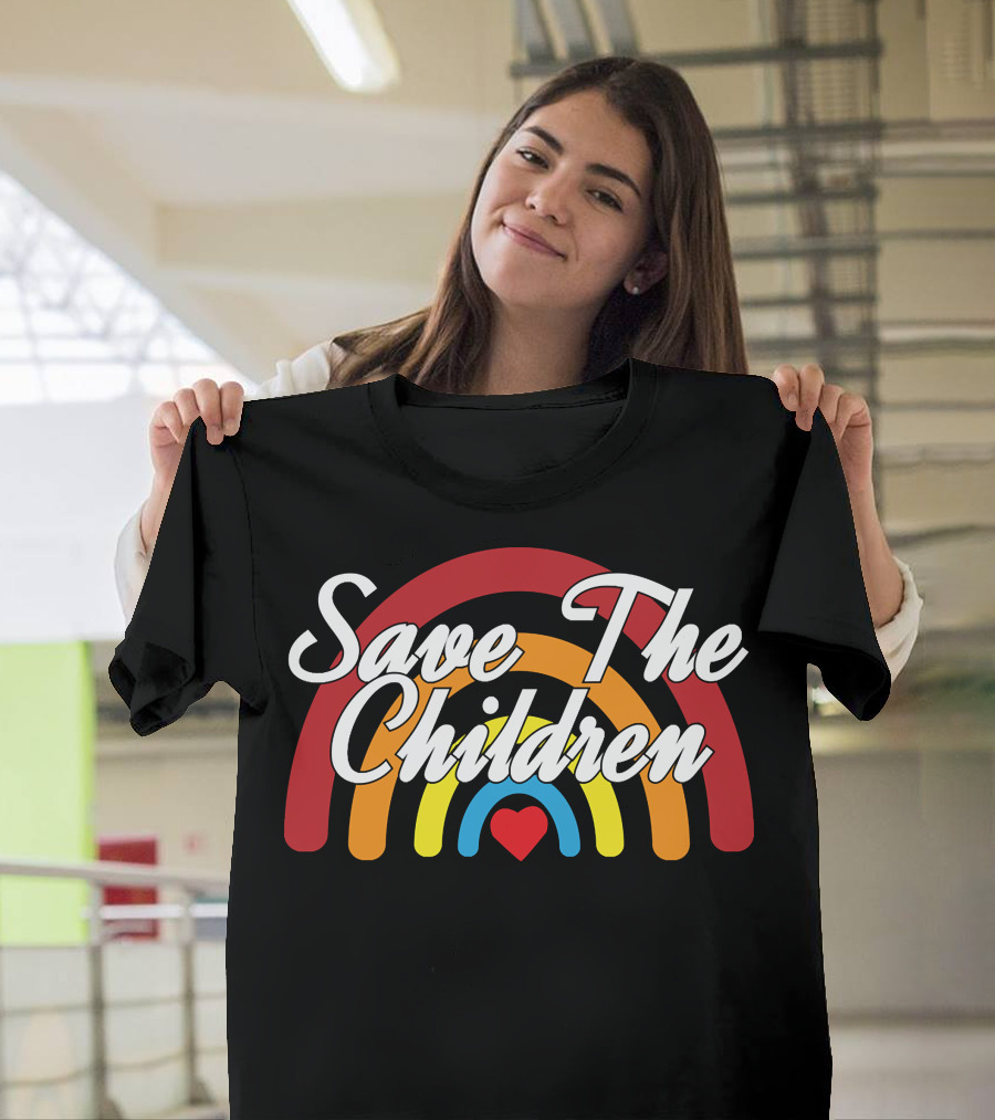Save The Children Rainbow Heart Vintage Charity T-Shirt