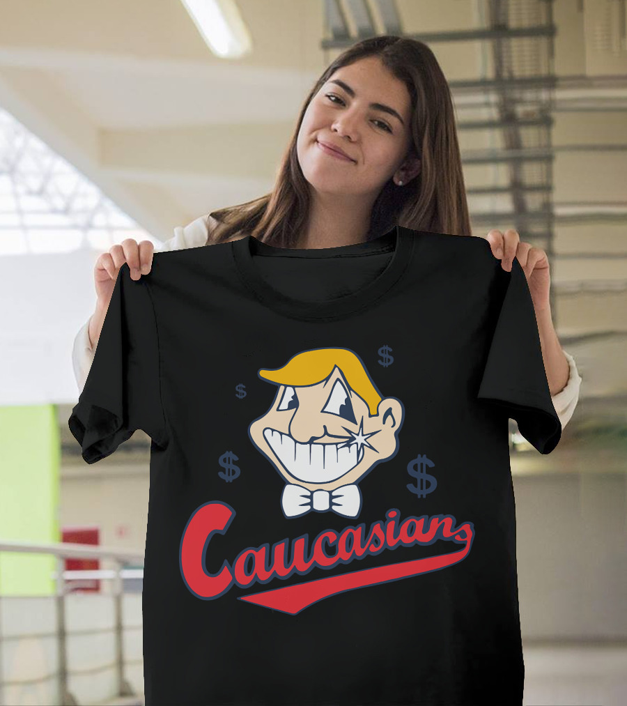 Bomani Jones Caucasians Parody Cleveland Indians T-Shirt