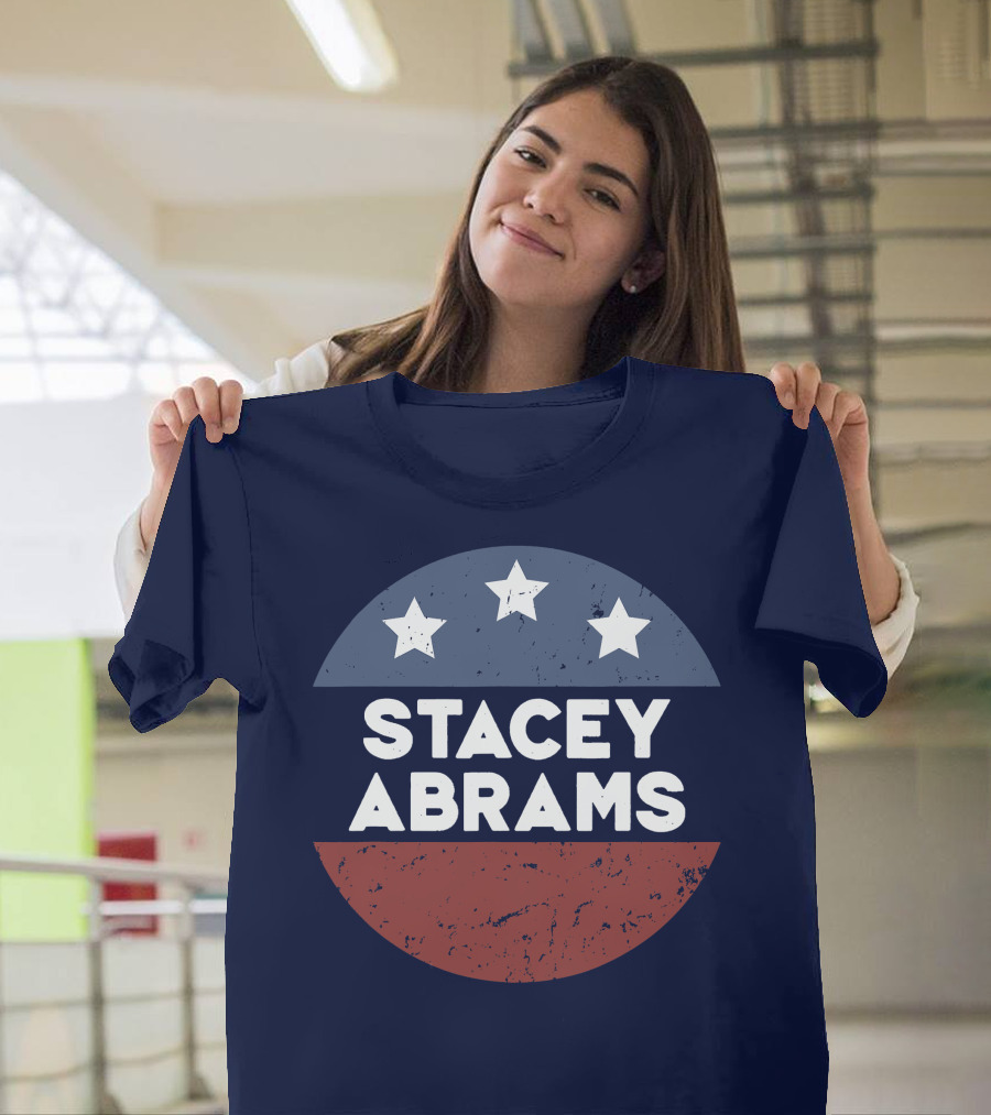 Stacey Abrams Stars and Stripes Circle T-Shirt