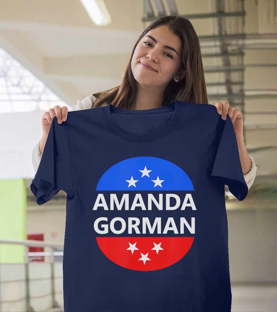 Amanda Gorman Poet Inauguration Stars Red Blue T-Shirt