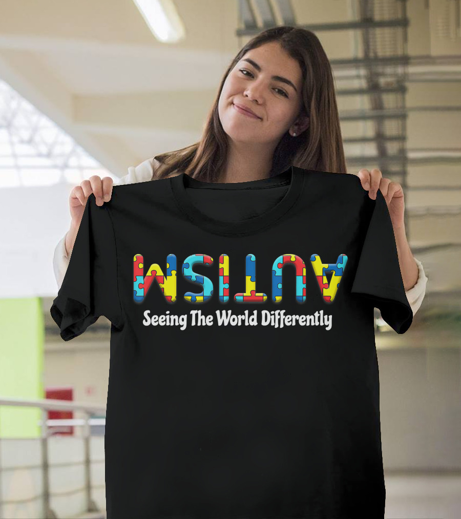 AUTISM Seeing The World Differently Puzzle T-Shirt