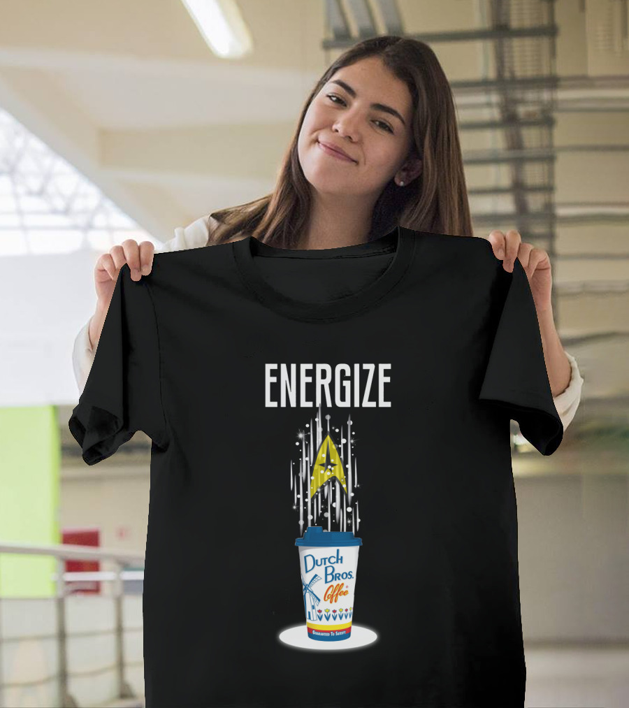 ENERGIZE Dutch Bros Coffee Star Symbol Shuttle Launch T-Shirt