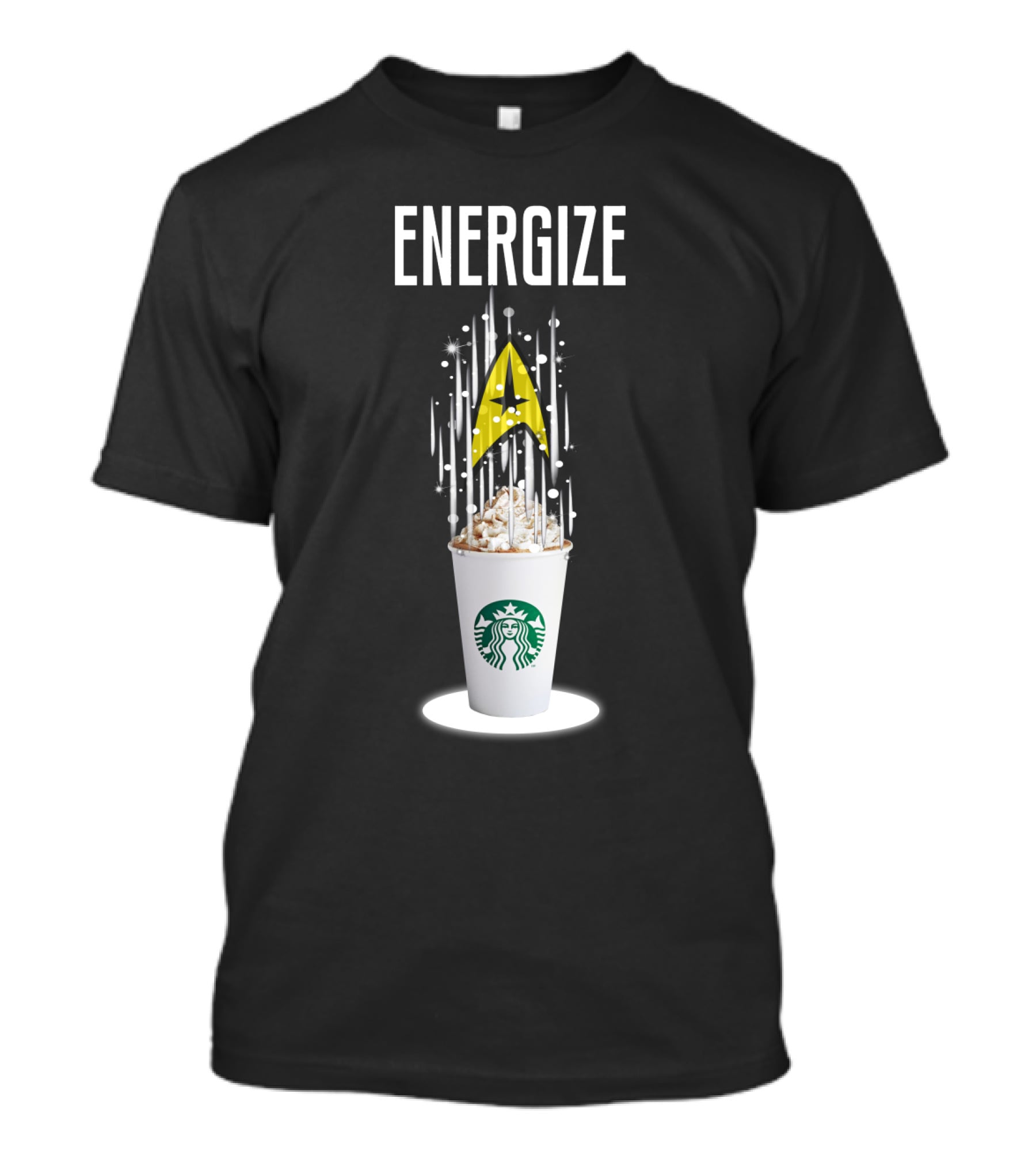 Energize Star Trek Starbucks Logo Crossover T-Shirt