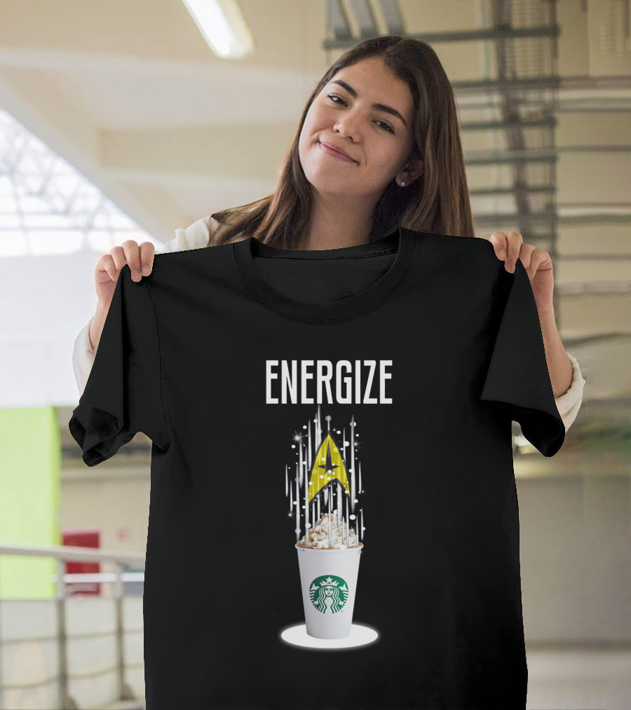Energize Star Trek Starbucks Logo Crossover T-Shirt