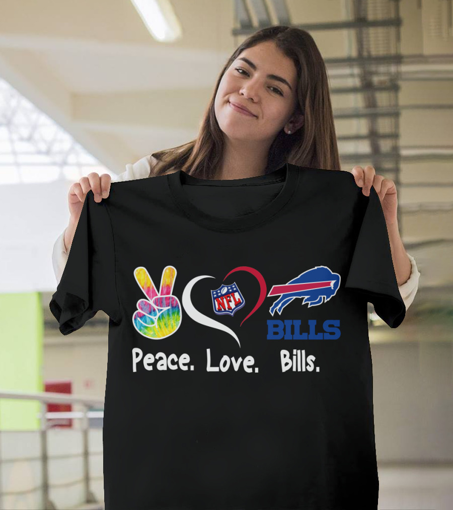 Peace Love NFL Buffalo Bills T-Shirt