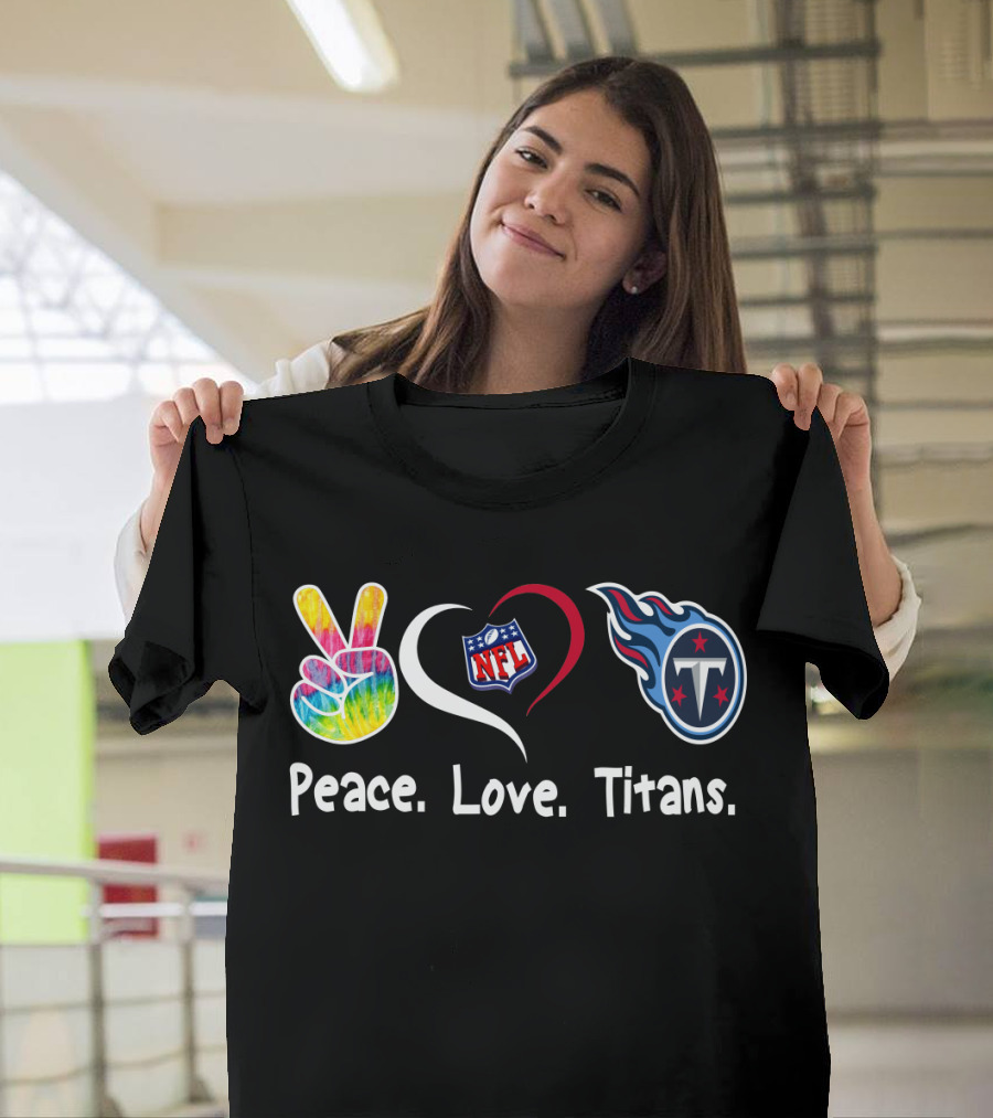 Peace Love NFL Tennessee Titans T-Shirt