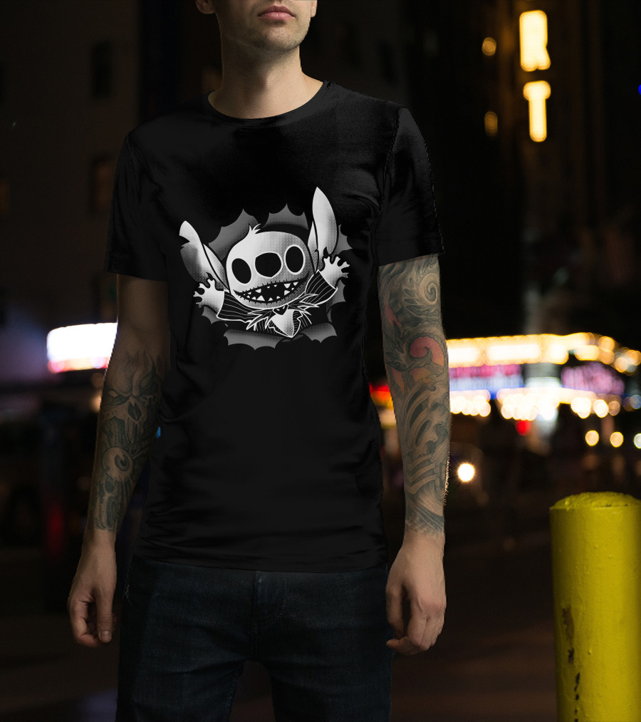 Stitch Meets Jack Skellington Crossover T-Shirt