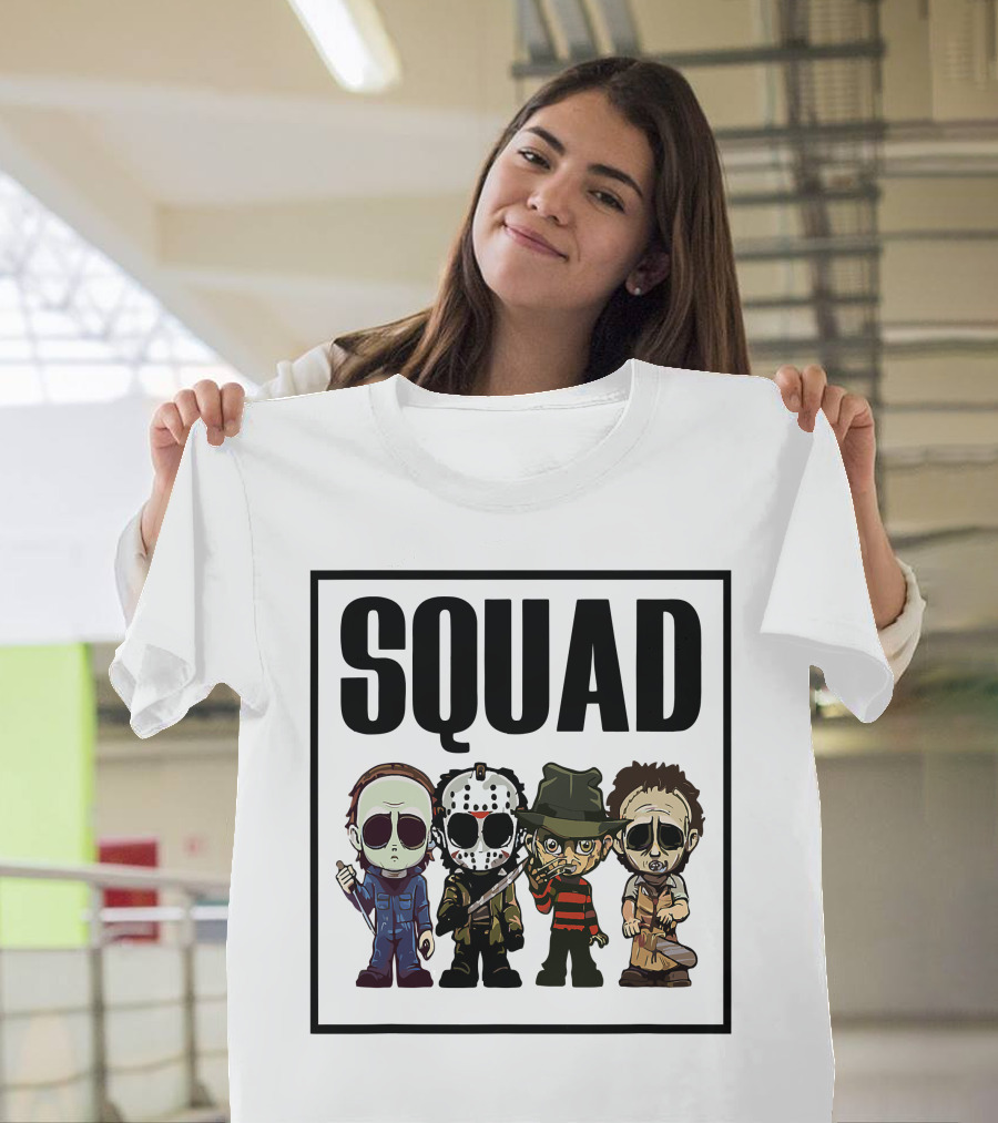 SQUAD Halloween Horror Characters Icons T-Shirt
