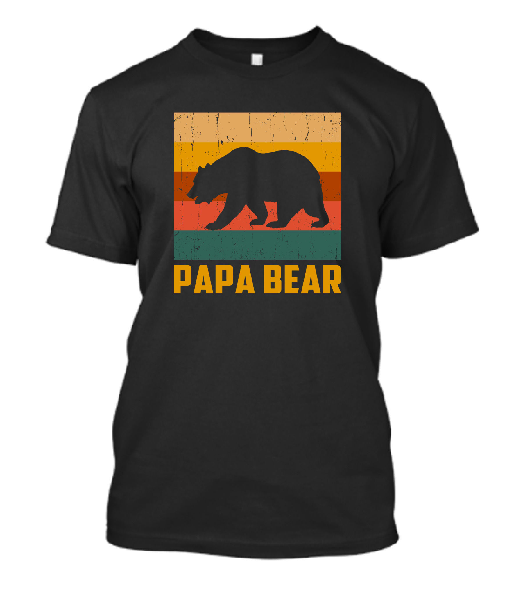 Papa Bear Dad Vintage Retro Bear T-Shirt