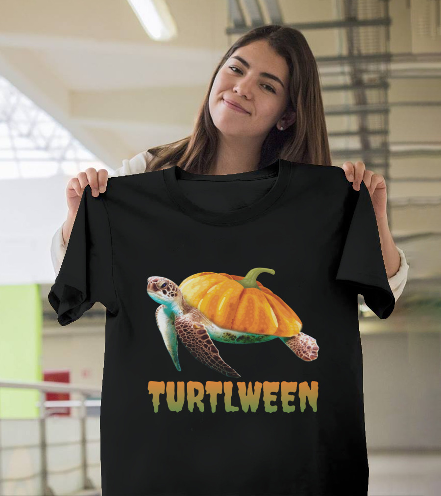 Turtlween Pumpkin Turtle Halloween Lovers Funny Turtlween T-Shirt
