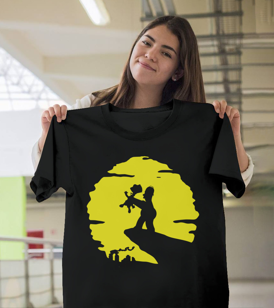 The Simpsons Homer Strangling Bart Lion King Cliff T-Shirt