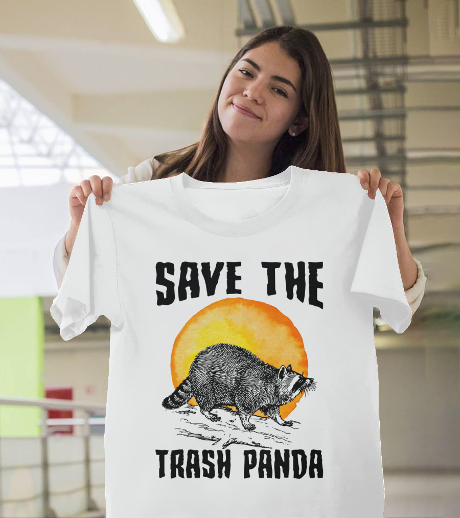 Save The Trash Panda Raccoon Raise Awareness Animal Conservation T-Shirt