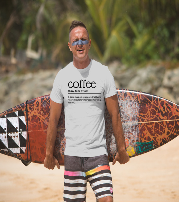 Coffee Definition Dark Magical Substance Turning Leave Me Alone Into Good Morning Honey T-Shirt