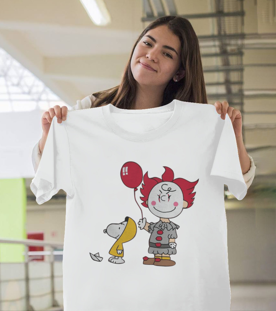 Charlie IT Snoopy Georgie Funny Horror Movie Fans T-Shirt