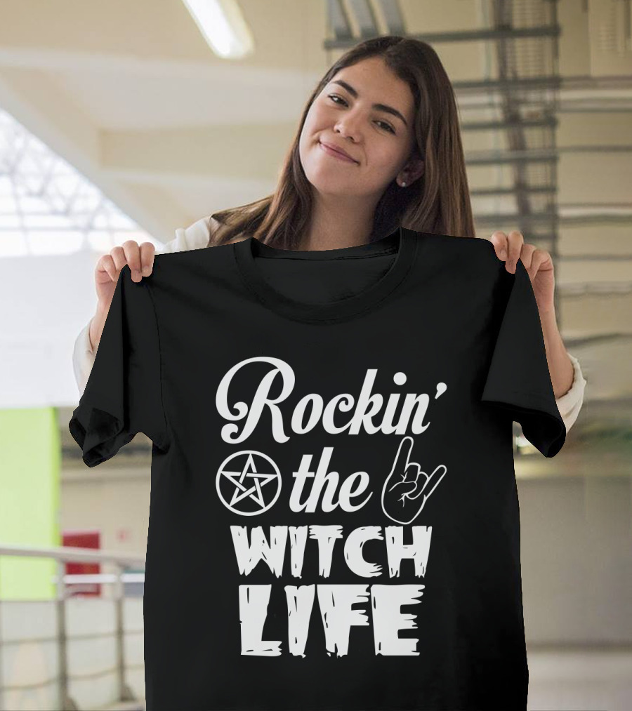 Rockin The Witch Life Halloween Sarcasm Girls Funny T-Shirt