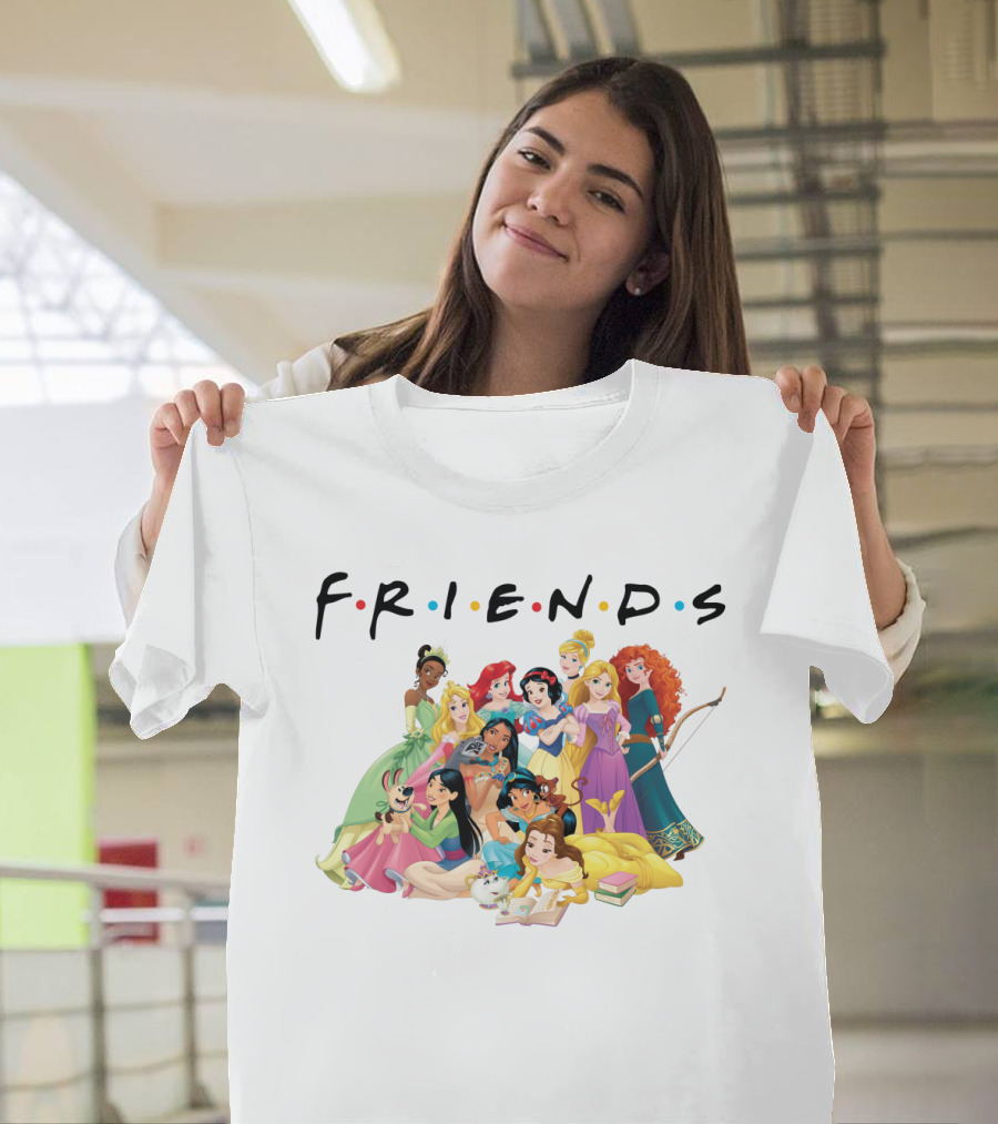 Friends Disney Princesses Funny Fans Girls Group Iconic T-Shirt