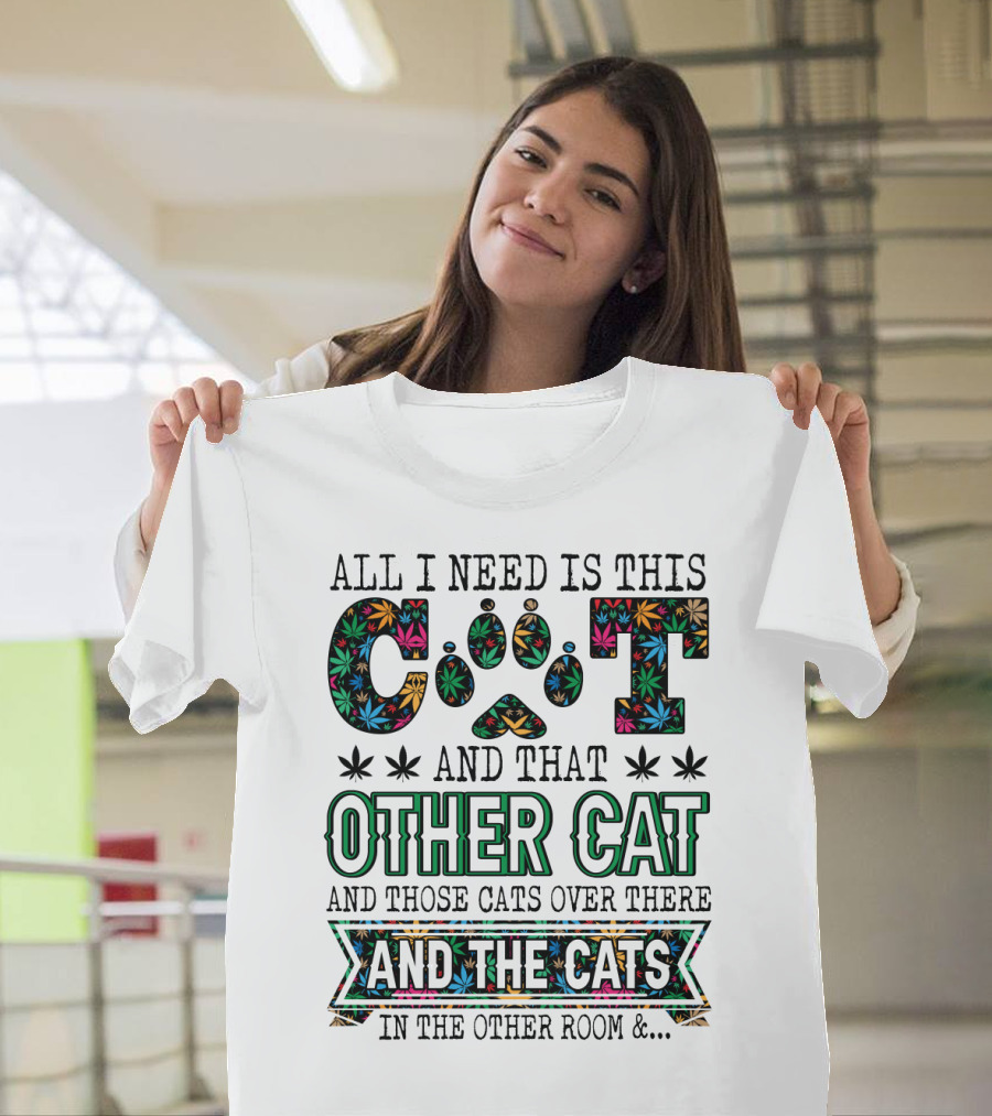 All I Need Is This Cat And That Other Cat And Those Cats Over There And The Cats In The Other Room T-Shirt