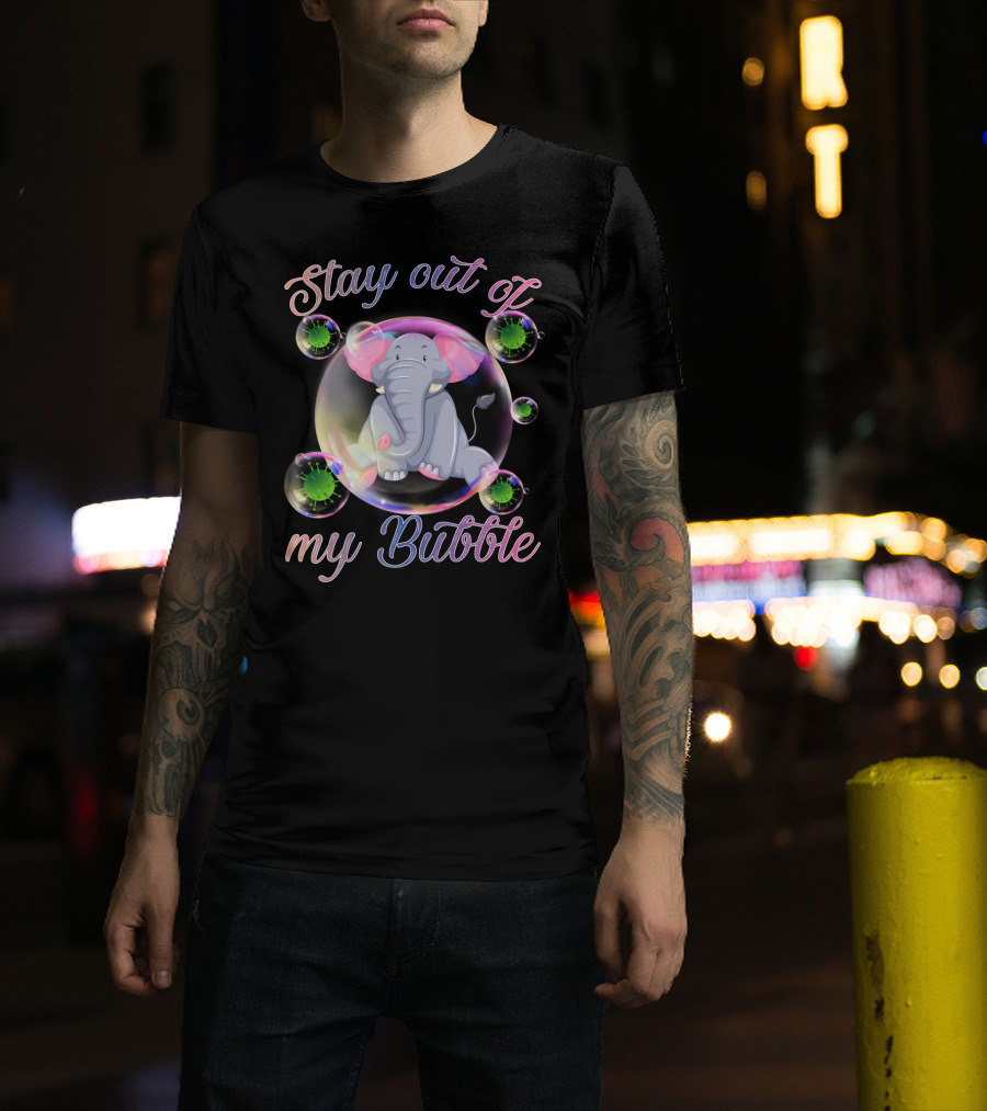 Elephant Stay Out Of My Bubble Iconic T-Shirt