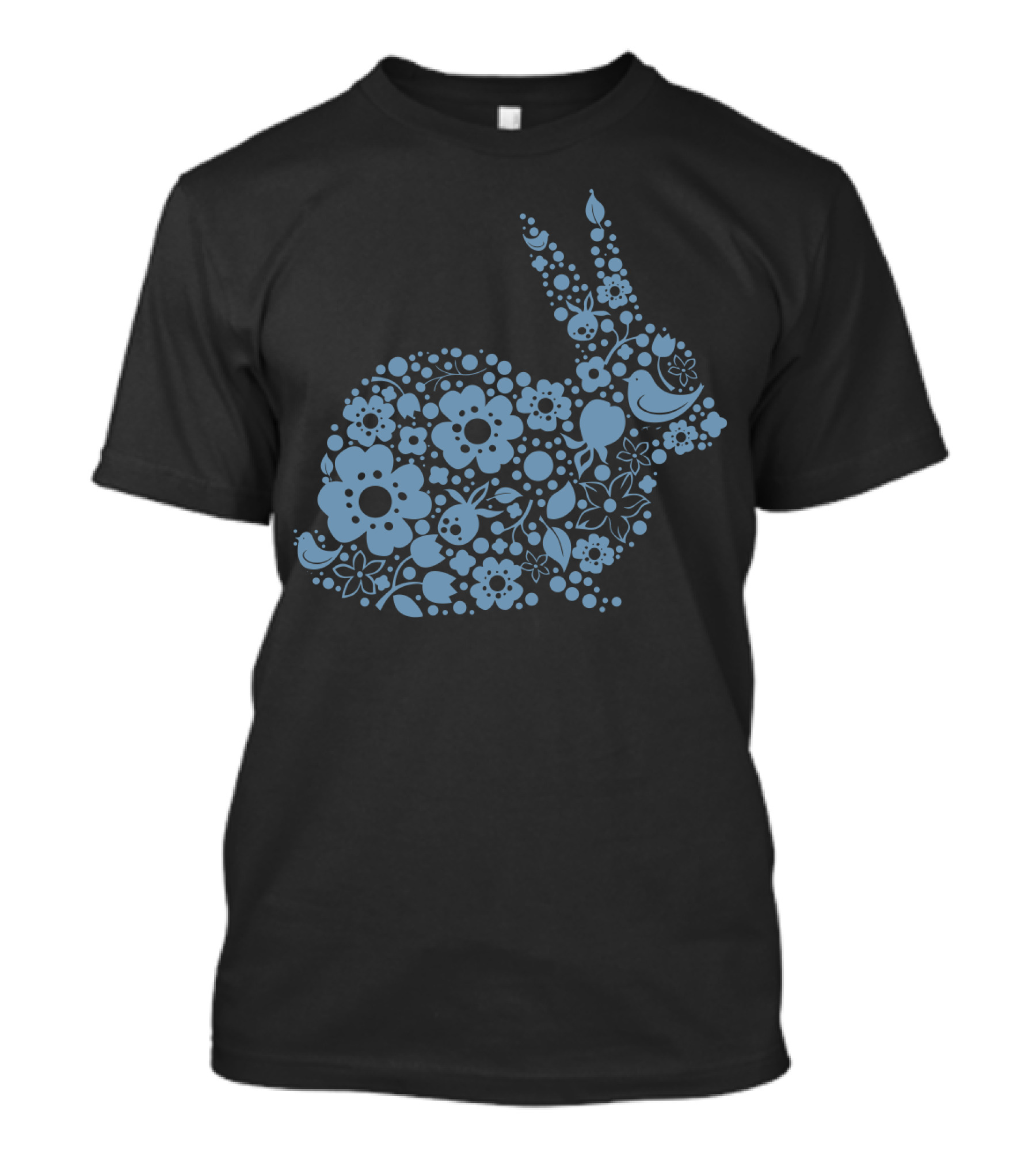 EasterEaster Floral Bunny Filled With Flowers And Bird T-Shirt