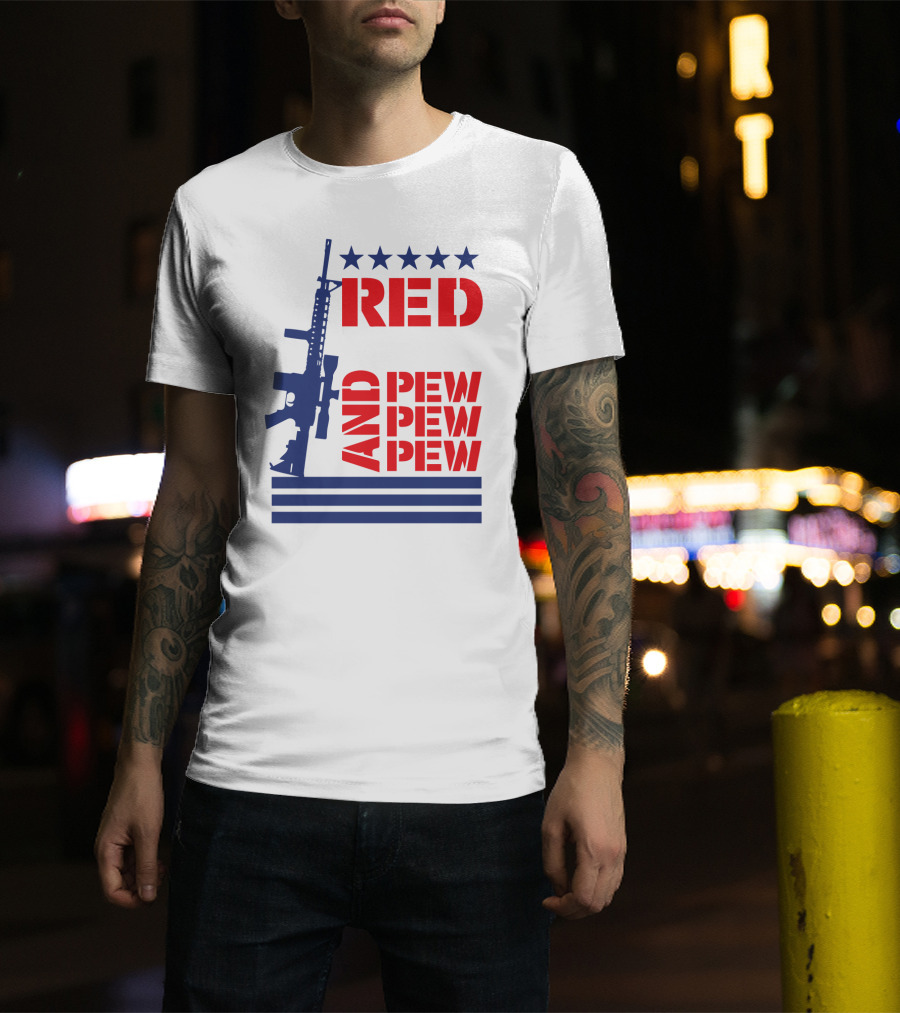 Red And Pew Pew Pew T-Shirt