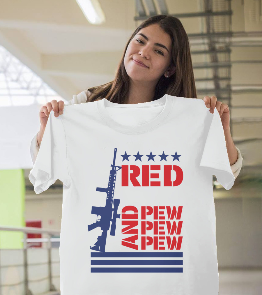 Red And Pew Pew Pew T-Shirt