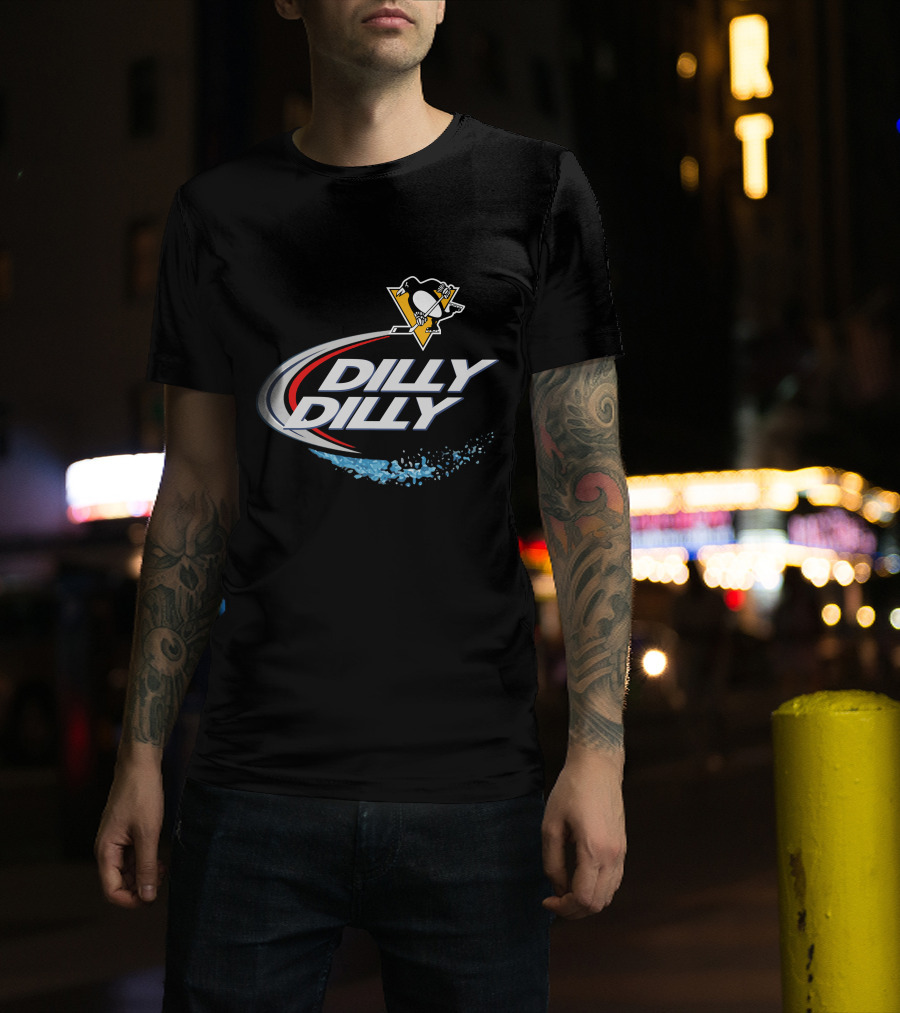 Dilly Dilly Penguins Hockey Logo And Swoosh T-Shirt
