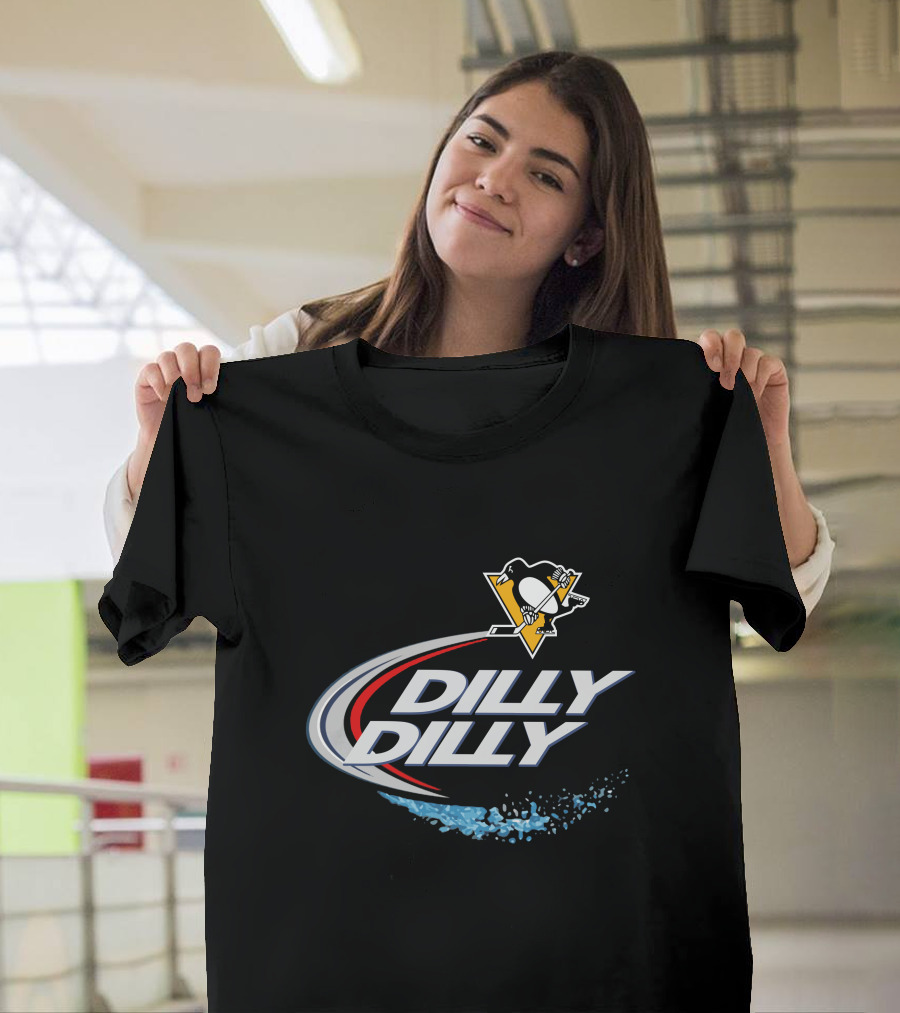 Dilly Dilly Penguins Hockey Logo And Swoosh T-Shirt
