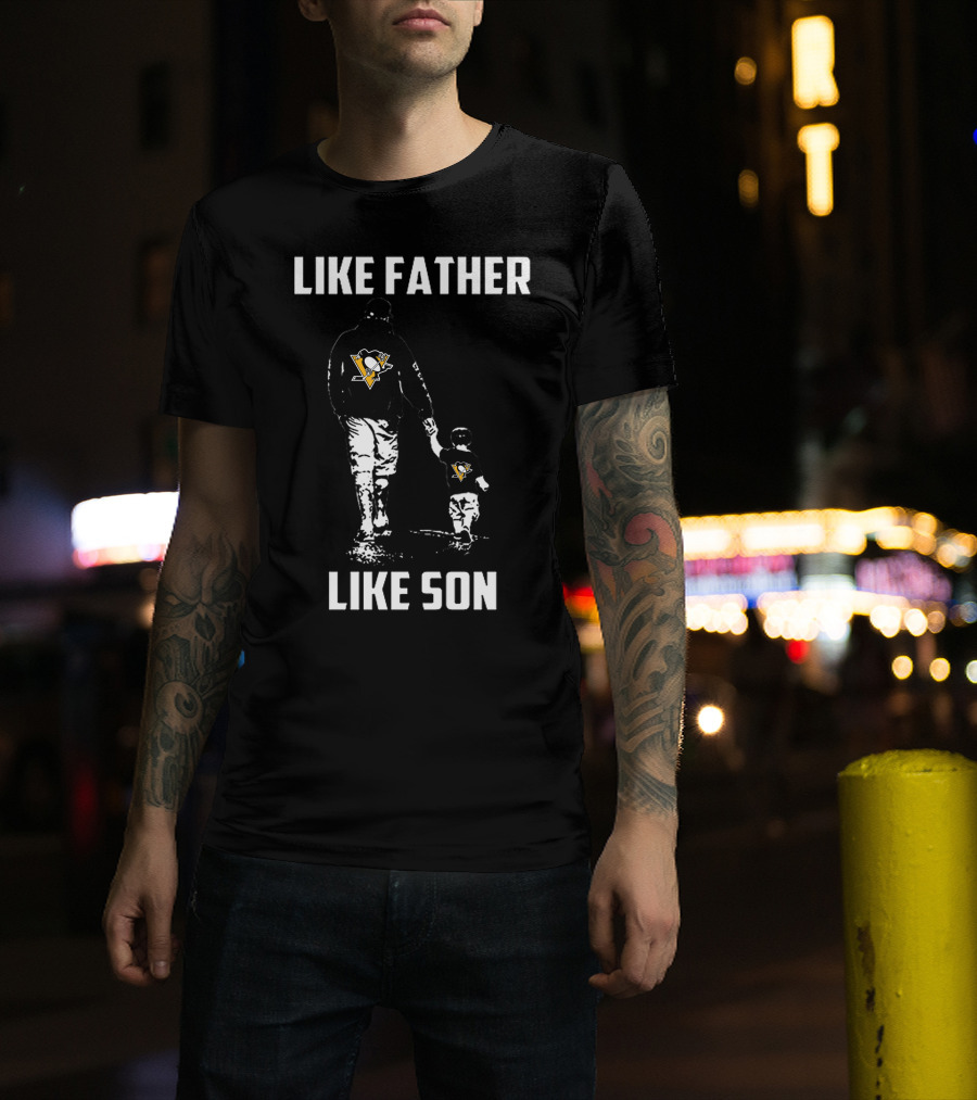 Penguins Like Father Like Son Pittsburgh Family Bond T-Shirt
