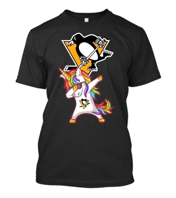 Unicorn Dabbing Penguins Pittsburgh Hockey T-Shirt
