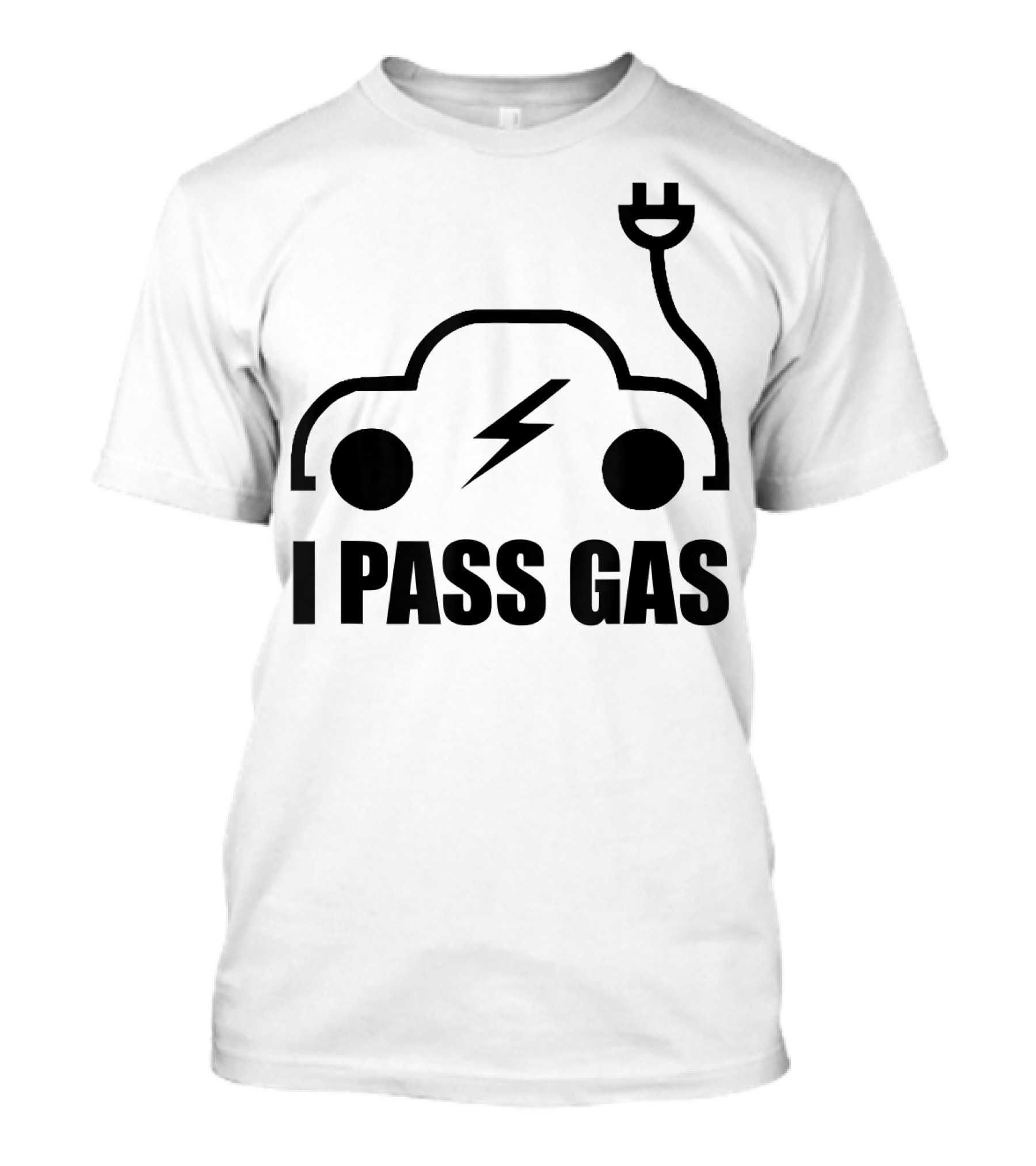 Electric Vehicle I Pass Gas Plug T-Shirt