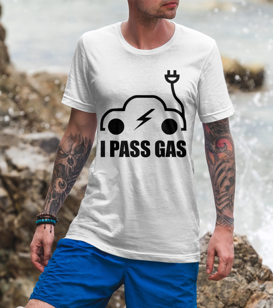 Electric Vehicle I Pass Gas Plug T-Shirt